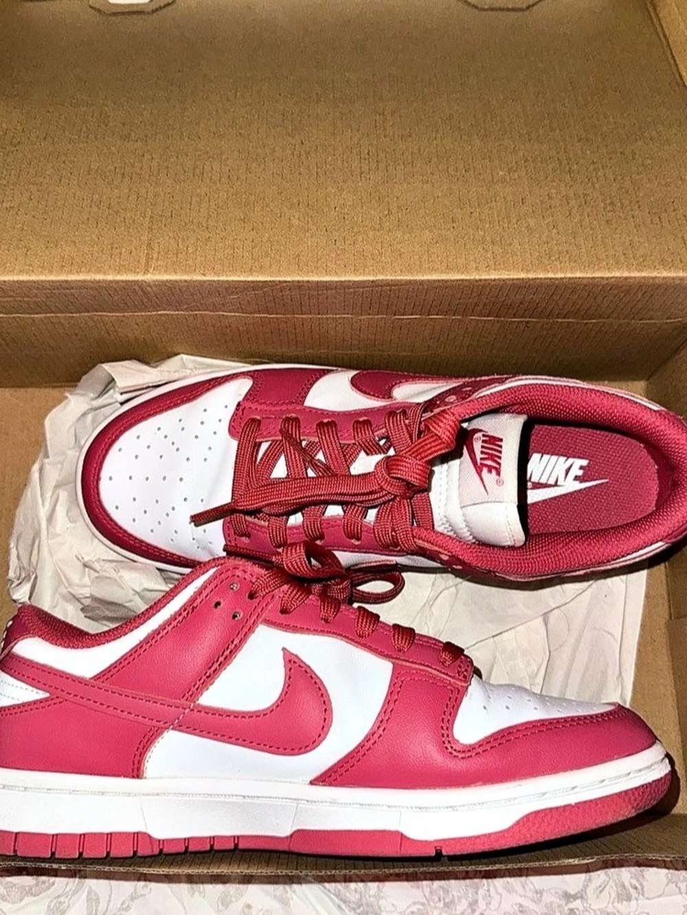 Nike Dunk Low Retro 'Archaeo Pink' Pink & White US 7.5 Like New